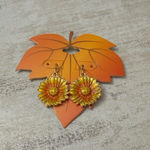 Sunflower Yellow Earrings